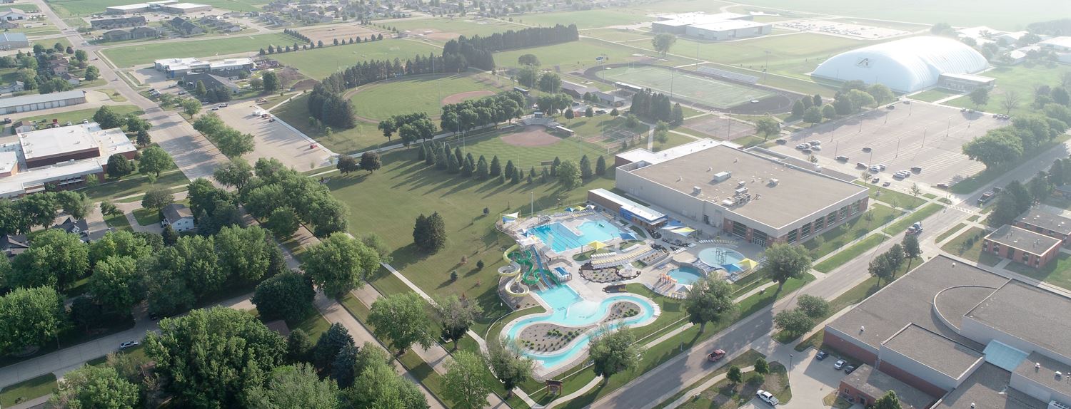 Aerial photo of waterpark