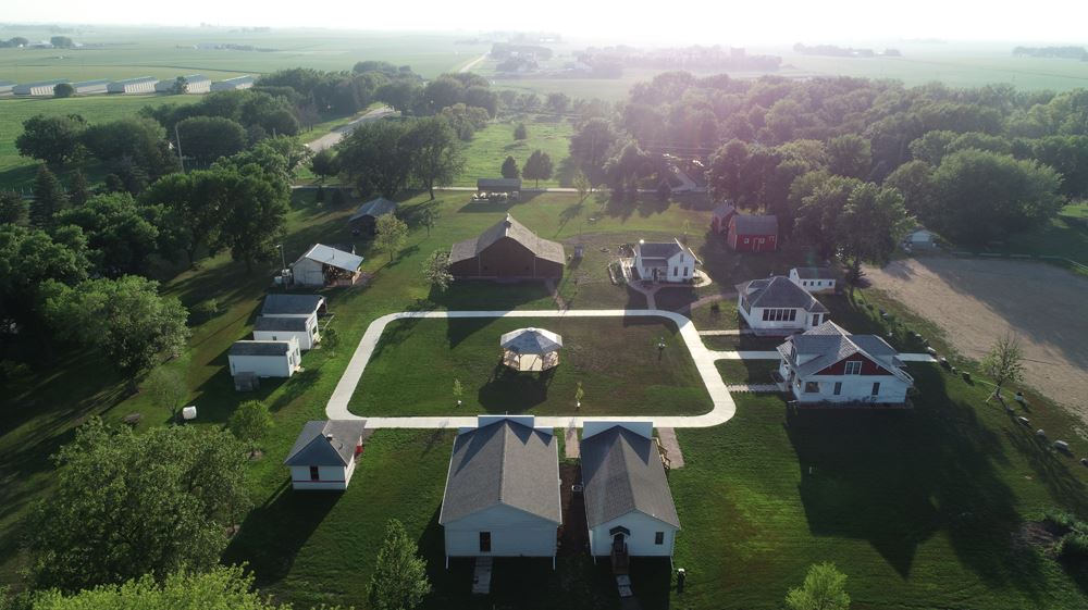 Aerial view of buildings